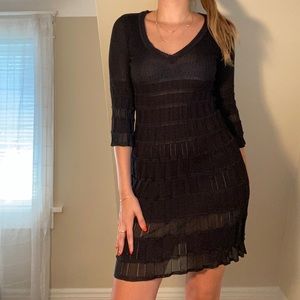 Missoni black sheer midi dress made in Italy.